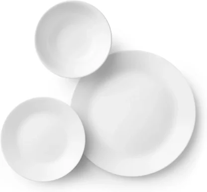 Solid White Round Dish Set - Image 6